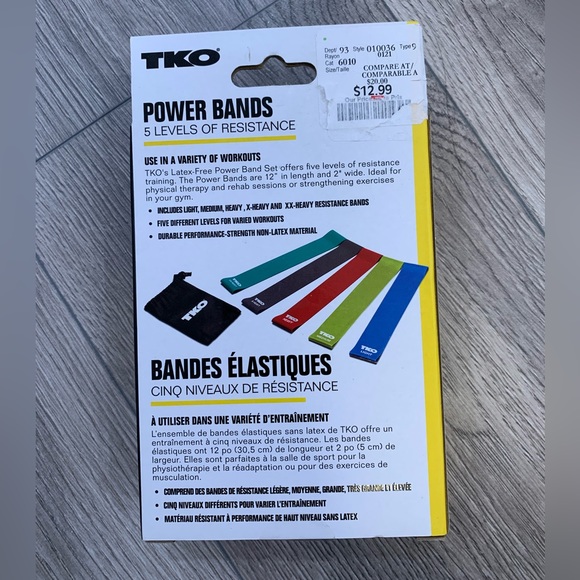 NIB💗🆕TKO power bands 5pack - Picture 3 of 3